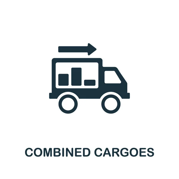 Συνδυασμένη Εικόνα Cargo Απλή Απεικόνιση Συνδυασμένο Εικονίδιο Cargo Για Σχεδιασμό — Διανυσματικό Αρχείο