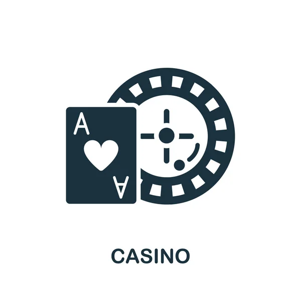 Icône Casino Élément Ligne Simple Symbole Casino Pour Les Modèles — Image vectorielle