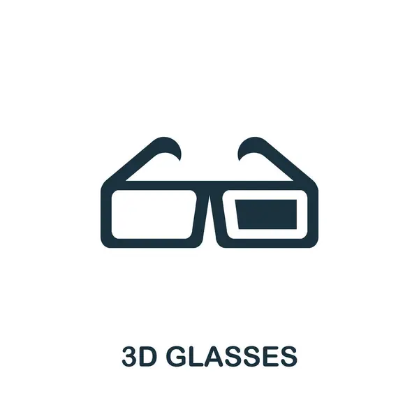 Brille Einfache Illustration Aus Der Kinosammlung Monochrome Brille Für Webdesign — Stockvektor