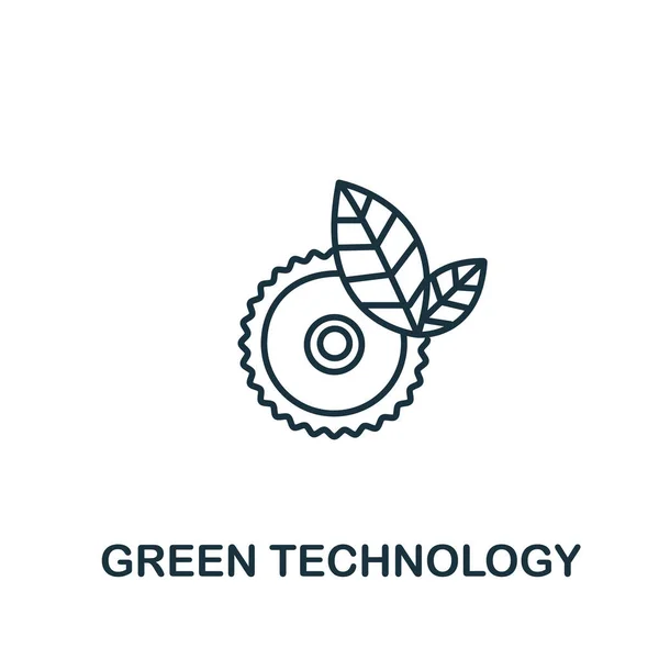 Значок Зеленых Технологий Сбора Чистой Энергии Символ Зеленой Технологии Шаблонов — стоковый вектор