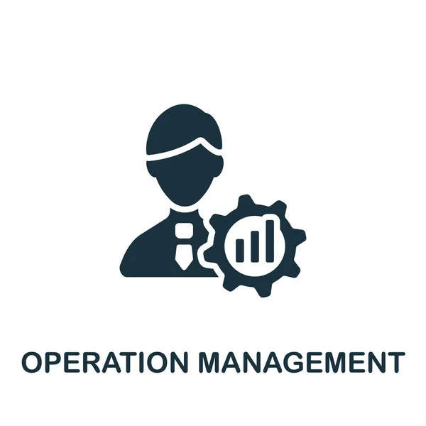 Ikonen För Operation Management Enkel Illustration Från Företagsledningens Samling Enfärgad — Stock vektor