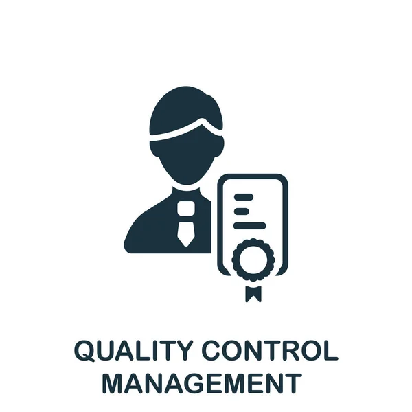 Ikone Der Qualitätskontrolle Einfache Illustration Aus Der Sammlung Der Unternehmensführung — Stockvektor