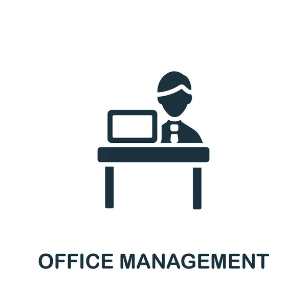 Een Icoon Van Office Management Eenvoudige Illustratie Uit Bedrijfsleiding Collectie — Stockvector