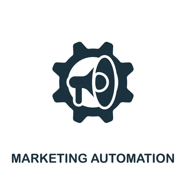 Icona Dell Automazione Marketing Semplice Illustrazione Dalla Collezione Content Marketing — Vettoriale Stock