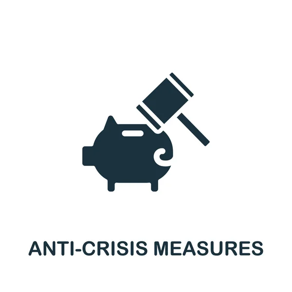 Ikonen För Krisförebyggande Åtgärder Enkel Illustration Från Krisinsamling Monokrom Crisis — Stock vektor