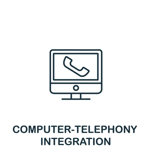서비스 컬렉션의 컴퓨터 텔레폰 아이콘 템플릿 디자인 그래픽을 컴퓨터 — 스톡 벡터