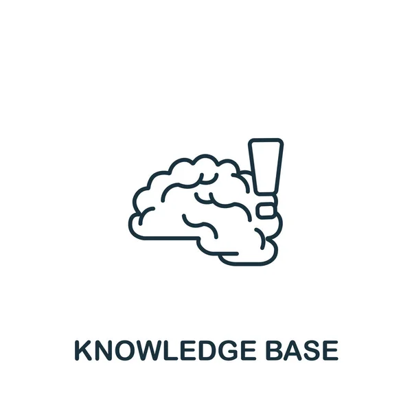 Knowledge Base Icon Aus Der Sammlung Des Kundendienstes Einfaches Linienelement — Stockvektor