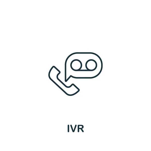 Ivr Symbol Aus Der Sammlung Des Kundendienstes Einfaches Linienelement Ivr — Stockvektor
