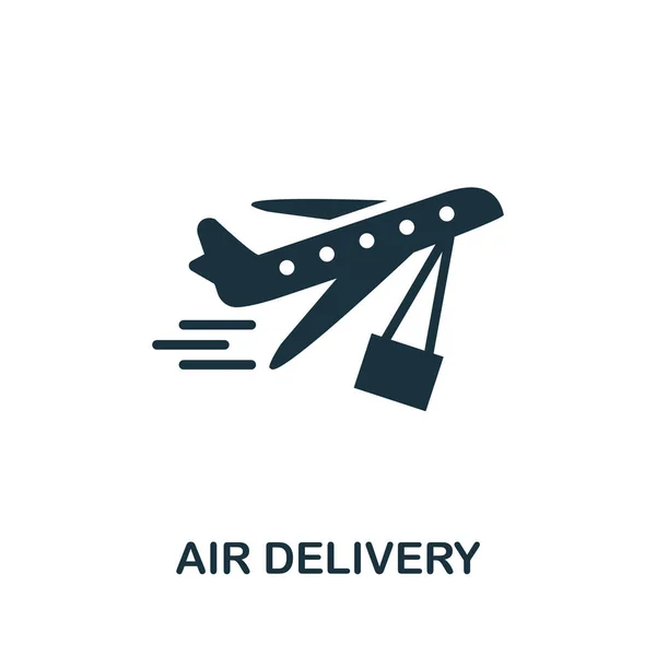 Air Delivery Icon Simple Illustration Delivery Collection Monochrome Air Delivery — Stock Vector