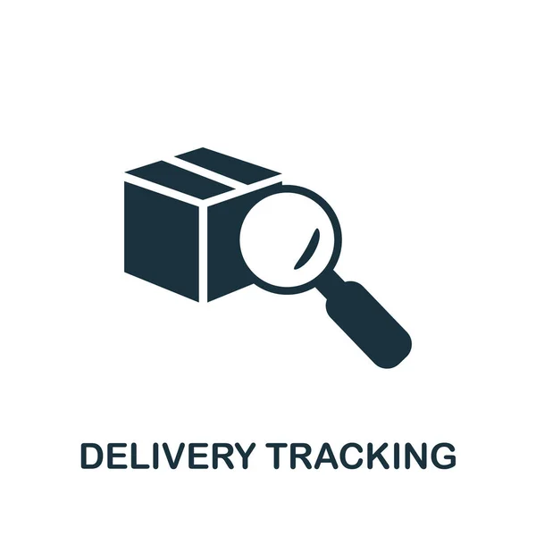 Lieferverfolgungssymbol Einfache Illustration Aus Der Lieferung Sammlung Monochromes Delivery Tracking — Stockvektor
