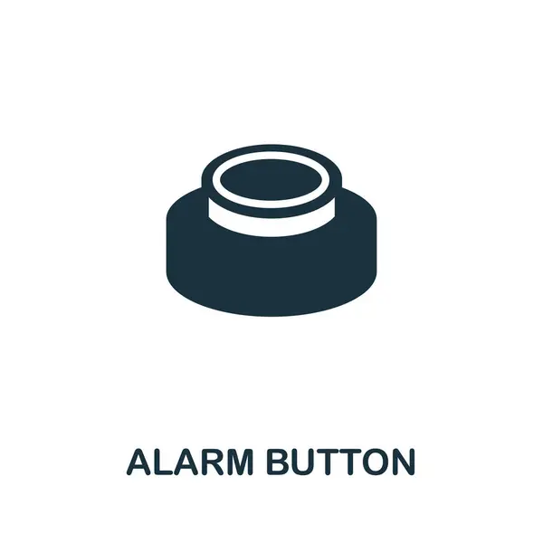 Icono Del Botón Alarma Ilustración Simple Colección Digital Salud Icono — Archivo Imágenes Vectoriales