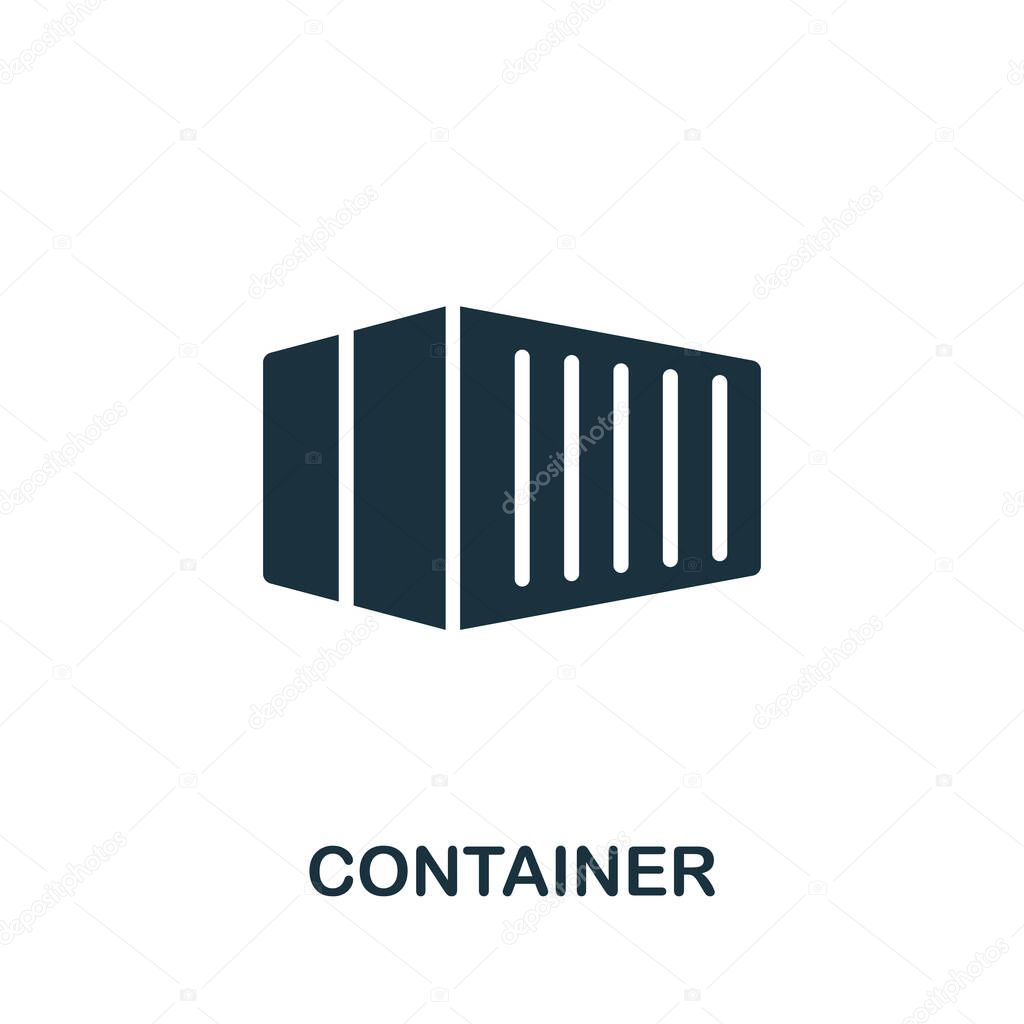 Container icon. Simple illustration. Container icon for web design, templates, infographics and more.