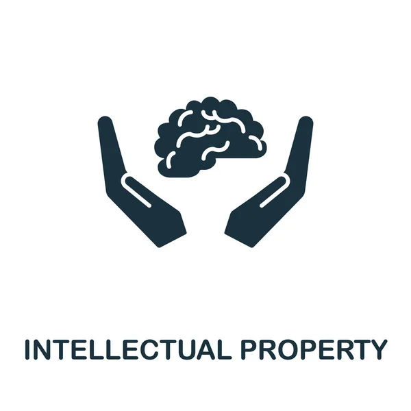 Icona Della Proprietà Intellettuale Semplice Illustrazione Dalla Collezione Diritto Digitale — Vettoriale Stock