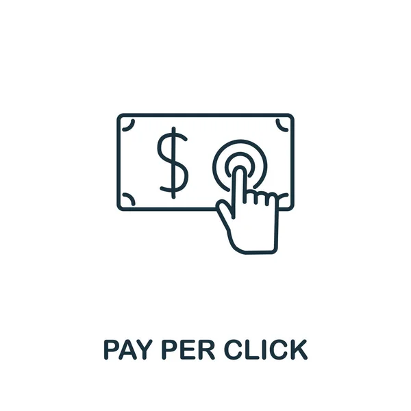 Icona Pay Click Della Collezione Digital Marketing Simbolo Pay Click — Vettoriale Stock