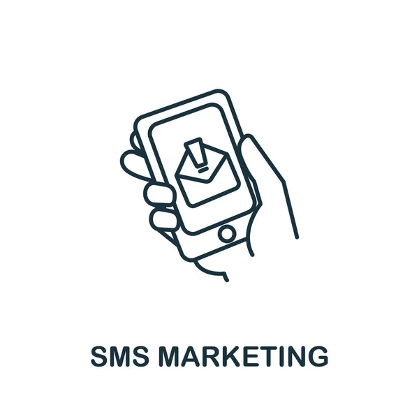 디지털 마케팅 컬렉션 Sms Marketing 아이콘 Sms 템플릿 디자인 그래픽을 — 스톡 벡터