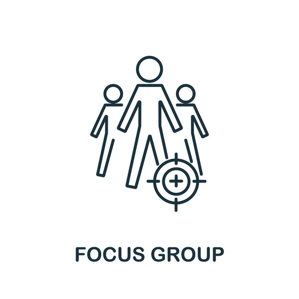 Focus Group Icona Della Collezione Digital Marketing Simbolo Semplice Del — Vettoriale Stock