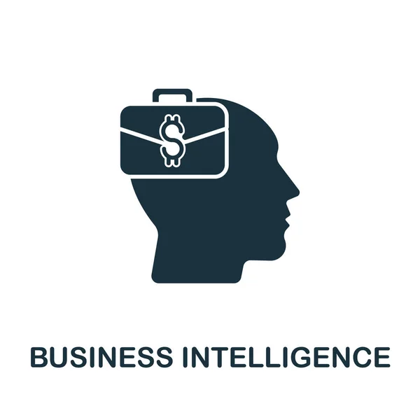 Icona Business Intelligence Della Collezione Digitalizzazione Linea Semplice Icona Business — Vettoriale Stock