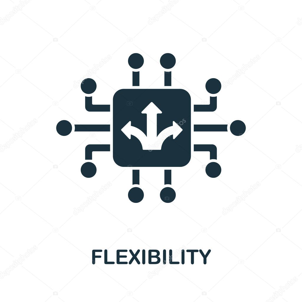 Flexibility icon from digitalization collection. Simple line Flexibility icon for templates, web design.