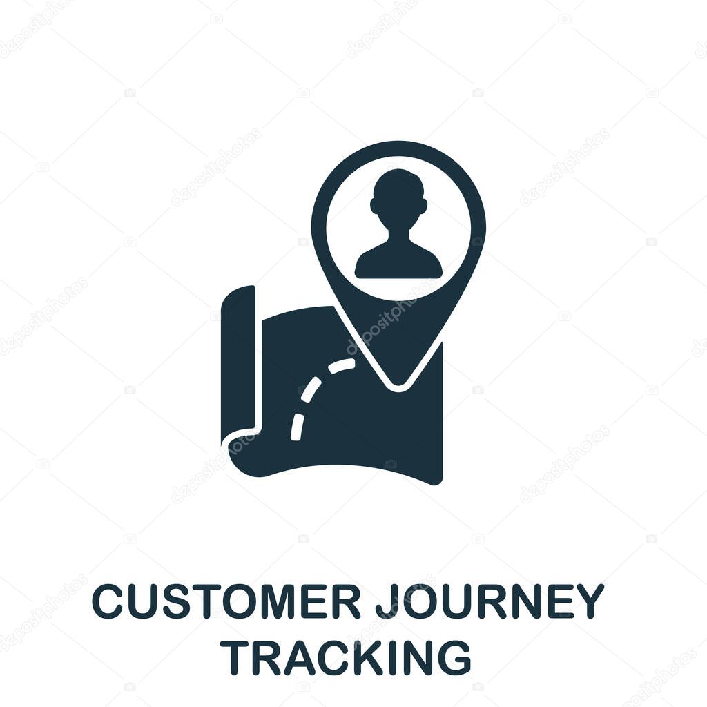 Customer Journey Tracking icon from digitalization collection. Simple line Customer Journey Tracking icon for templates, web design.