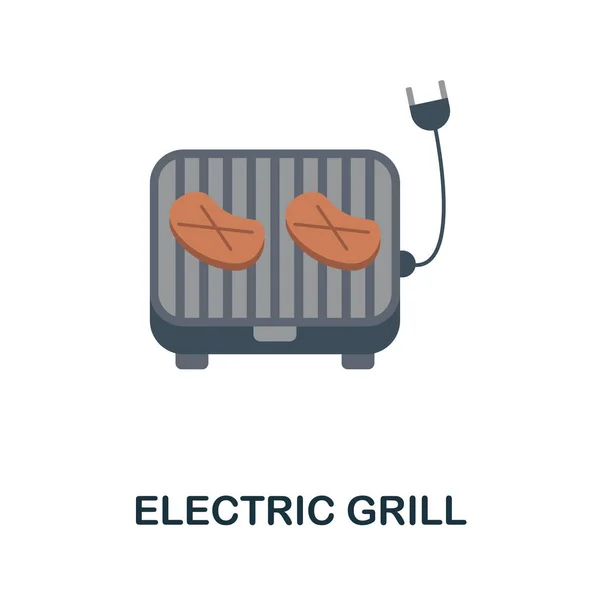 Ikona Elektrycznego Grilla Prosta Ilustracja Kolekcji Urządzeń Kuchennych Monochromatyczna Ikona — Wektor stockowy