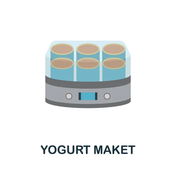 Joghurt Maket Ikone Einfache Illustration Aus Der Sammlung Von Küchengeräten — Stockvektor