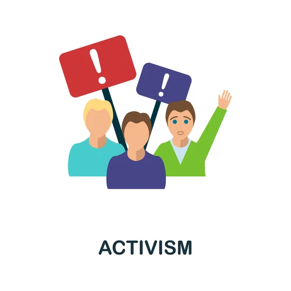 Activisme Platte Icoon Gevuld Kleurelement Activisme Symbool Voor Sjablonen Web — Stockvector