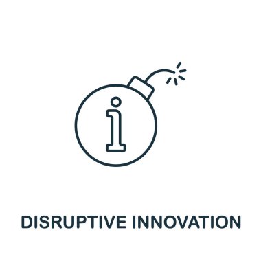 Dikkat dağıtıcı Yenilik ikonu. Fintech koleksiyonundan yaratıcı basit bir sembol. Şablonlar, web tasarımı ve bilgi grafikleri için Satır Bozucu İnovasyon simgesi.