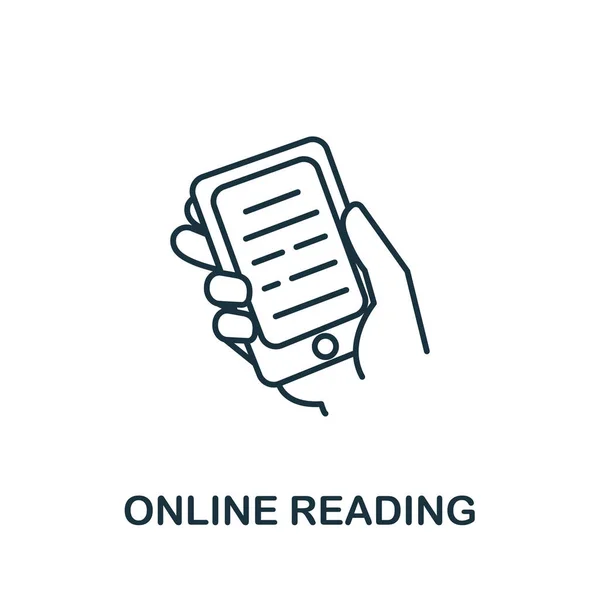 Online Lesezeichen Aus Der Bildungssammlung Einfaches Online Lesesymbol Für Vorlagen — Stockvektor
