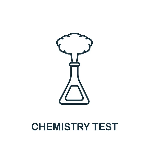 Ícone Teste Química Coleção Educação Ícone Teste Química Linha Simples —  Vetores de Stock