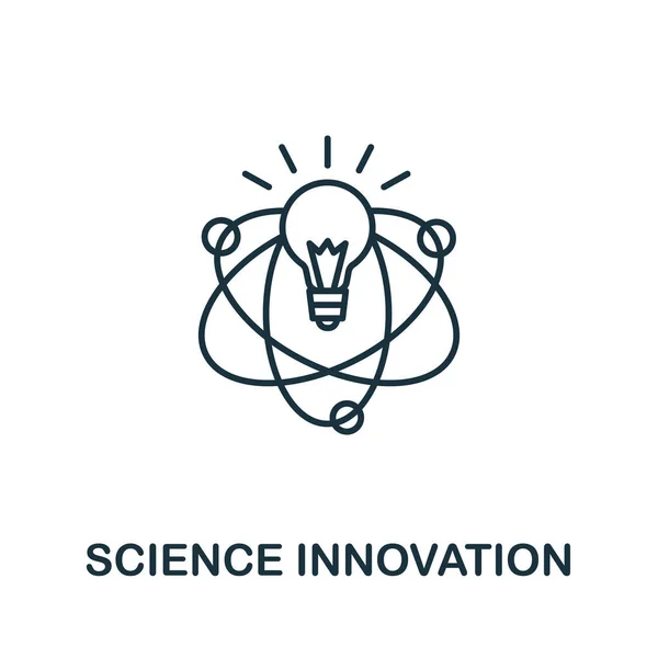 Science Icône Innovation Collection Éducation Ligne Simple Science Icône Innovation — Image vectorielle