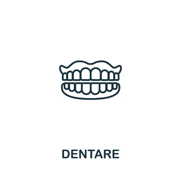 Ícone Dentare Coleção Cuidados Aos Idosos Símbolo Dentare Elemento Linha —  Vetores de Stock