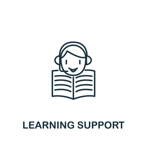 Ikonen Learning Support Från Samlingen För Lärande Enkel Linje Element — Stock vektor
