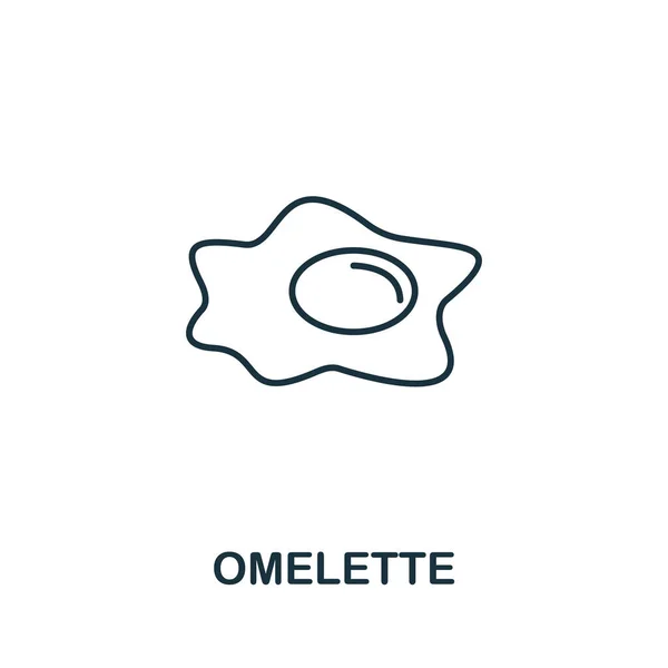 Icona Omelette Della Collezione Fastfood Simbolo Omelette Modelli Web Design — Vettoriale Stock