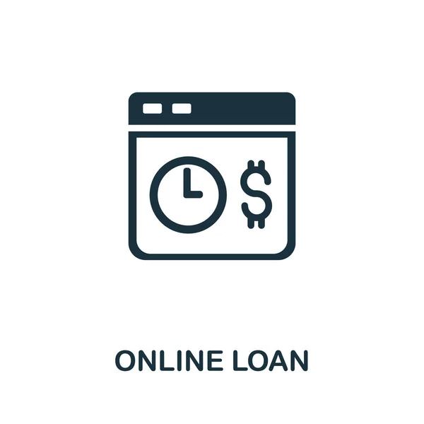 Online Loan Icon 입니다 삽화입니다 디자인 템플릿 그래픽등을 크리에이티브 Online — 스톡 벡터