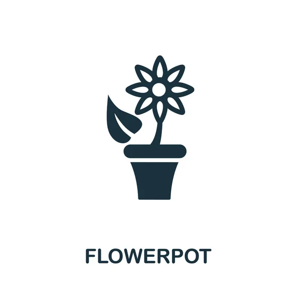 花盆图标 家具收藏中的简单例证 用于网页设计 信息图形的创造性Flowerpot图标 — 图库矢量图片
