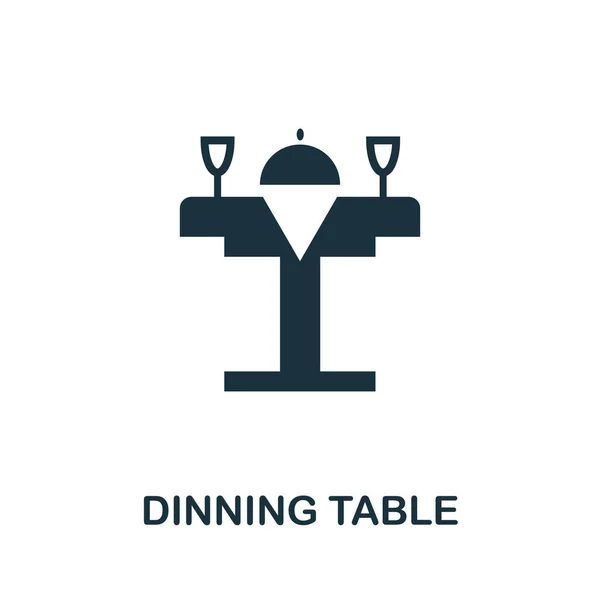 Dinning Table Icon Simple Illustration Furniture Collection Creative Dinning Table — Stock Vector