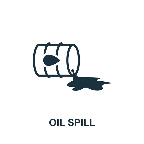Ölpest Symbol Einfache Illustration Aus Der Sammlung Zur Erderwärmung Monochromes — Stockvektor