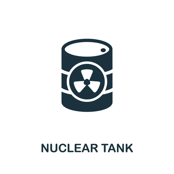 Ícone Tanque Nuclear Ilustração Simples Coleção Aquecimento Global Ícone Tanque —  Vetores de Stock