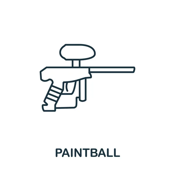 Εικονίδιο Paintball Από Συλλογή Χόμπι Απλό Στοιχείο Γραμμής Σύμβολο Paintball — Διανυσματικό Αρχείο