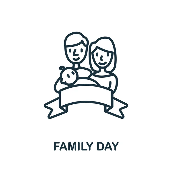 Family Day Icon Simple Line Element Family Day Symbol Templates — Stock Vector