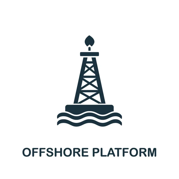Icono Plataforma Offshore Colección Industrial Línea Simple Icono Plataforma Offshore — Archivo Imágenes Vectoriales