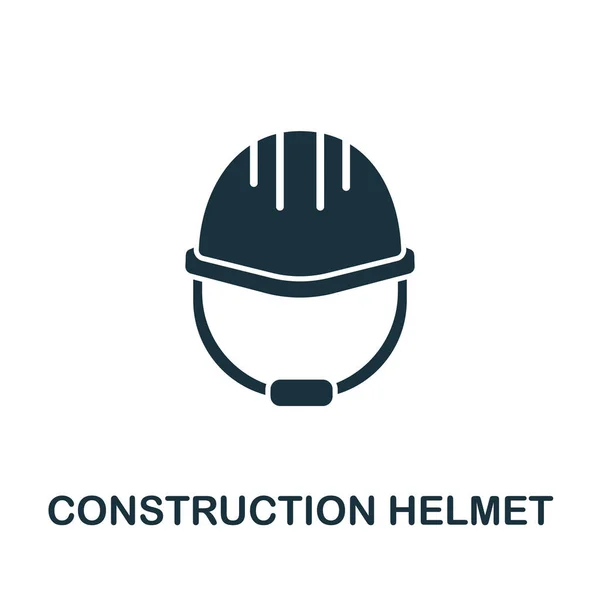 Icono Del Casco Construcción Colección Industrial Icono Casco Construcción Línea — Vector de stock