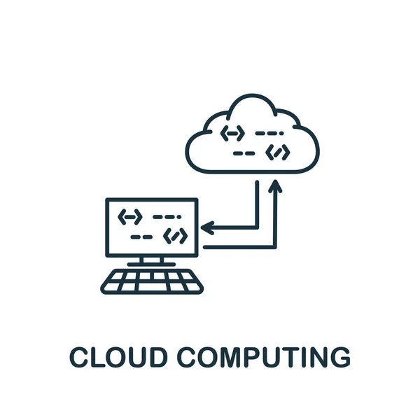 Icône Cloud Computing Collection Industrie Symbole Cloud Computing Pour Les — Image vectorielle