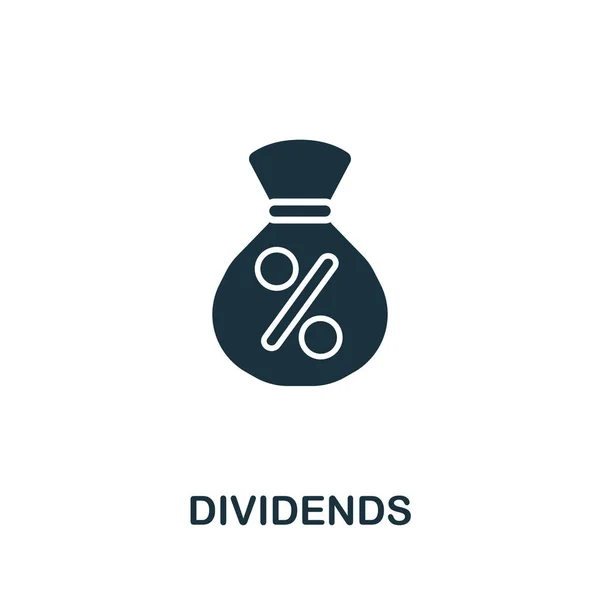 Ícone Dividendos Coleção Investimento Linha Simples Dividendos Ícone Para Modelos — Vetor de Stock