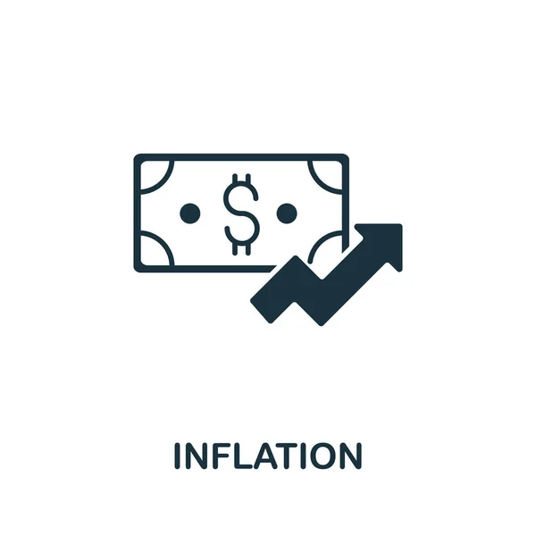 Ícone Inflação Coleção Investimento Ícone Inflação Linha Simples Para Modelos — Vetor de Stock