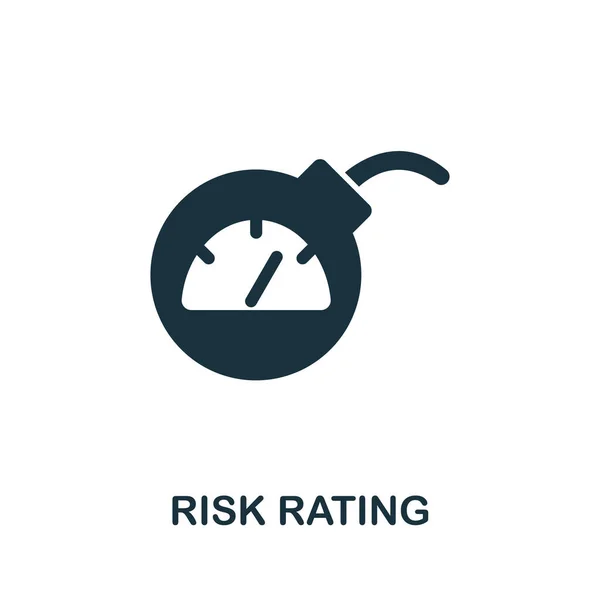 Risiko Rating Symbol Aus Der Anlageberatung Einfache Linie Risk Rating — Stockvektor