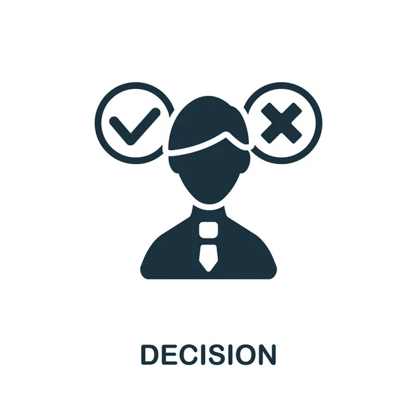 Ikone der Entscheidung. Einfaches Element aus der Anlageerhebung. Creative Decision Icon für Webdesign, Vorlagen, Infografiken und mehr — Stockvektor