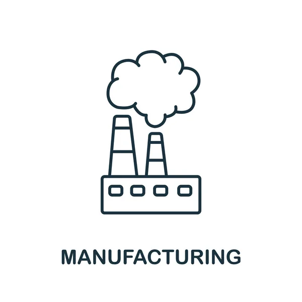 Icono de fabricación de la colección iot. Línea simple Icono de fabricación para plantillas, diseño web e infografías — Archivo Imágenes Vectoriales