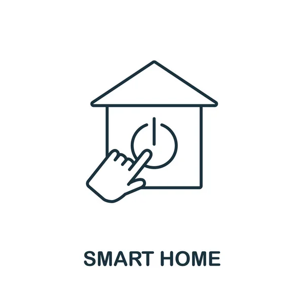 Icona Smart Home della collezione iot. Linea semplice icona Smart Home per modelli, web design e infografica — Vettoriale Stock