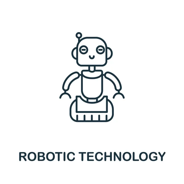 Ikona technologii robotycznej z kolekcji iot. Prosta ikona technologii robotycznej do szablonów, projektowania stron internetowych i infografik — Wektor stockowy